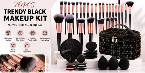 26-Piece Professional Makeup & Travel Kit
